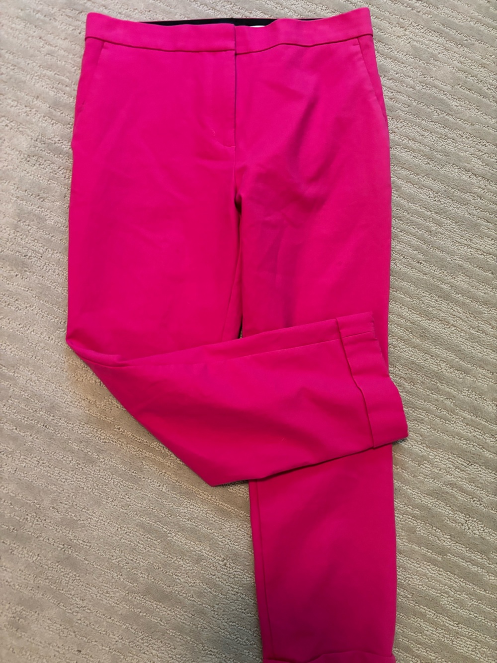 Ann Taylor Bright Pink Tailored Ankle Pants Size 8